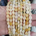 Natural yellow translucent teardrop stone beads for DIY jewelry making - Topaz