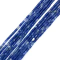 Deep blue cylinder sodalite stone beads 2x4mm for DIY jewelry necklace making - Sodalite Style (Size 12)