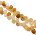 Gefacetteerde druppelkralen van citrien in warme ambertinten voor DIY-sieraden - 10x12mm / Topaas