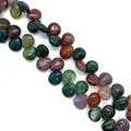 Waterdruppel natuursteen kralen in gemengde aardetinten voor DIY sieraden maken - 10x12mm / Oceaanjaspis (Nr. 10)