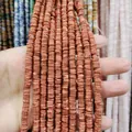 Flat orange goldstone rondelle beads 2x6mm for DIY jewelry making and necklaces - Small Round Plate Style / Gold Sandstone