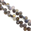 Platte hartvormige natuurlijke agaatkralen in grijs en bruin voor DIY-sieraden - 10x12mm / Agaat (Nr. 11)