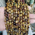 Natural teardrop-shaped tiger eye stone beads with silky chatoyancy for DIY jewelry - Tiger's Eye