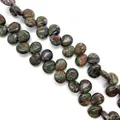Hartvormige unakite natuursteen kralen met groen en rood marmerpatroon voor DIY-sieraden - 10x12mm / Unakiet (Nr. 12)
