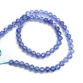 Faceted purple zircon beads 2-4mm string for DIY jewelry making and necklace design - Mini Size / Blue
