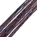 Natural red stone tube beads in cylindrical shape with black spots for jewelry making - Red Jasper Style (Size 18)