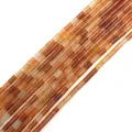 Polished natural orange-red carnelian cylinder spacer beads for DIY jewelry making - Carnelian Style (No. 19)