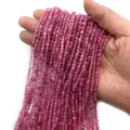 Gefacetteerde roze toermalijn kralen 2-3mm voor DIY sieraden maken en ketting - Aardbeienkwarts