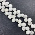 Natuurlijke hartvormige witte howliet stenen kralen met grijze marmertextuur voor sieraden - 10x12mm / Howliet