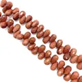 Faceted reddish-brown goldstone teardrop loose beads for DIY jewelry making - 6x9mm / Gold Sandstone