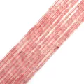 Pink strawberry crystal tube beads 2x4mm for DIY jewelry making necklaces - Rose Quartz Style (25)