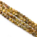 Faceted natural tiger eye gemstone beads 8mm for DIY jewelry making accessories - 8mm / Golden Brown Style (No. 1)