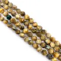 8mm faceted natural tiger eye stone beads with unique brown and caramel textures - 8mm / Tawny Style (No. 2)