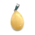 Waterdrop opal stone pendant with silver metal bail for DIY jewelry making - Topaz