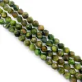 Faceted 8mm natural green tiger eye stone round beads for DIY jewelry making - 8mm / Dark Green & Brown Style (No. 4)