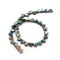 Natural iridescent heart-shaped abalone shell beads for DIY jewelry making - 10mm / Iridescent Glow