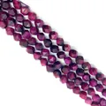 Perline sfaccettate da 8mm in pietra occhio di tigre viola per gioielli fai-da-te - 8mm / Stile Viola Rosa (N. 7)