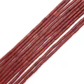 Cylindrical red jasper stone tube beads 2x4mm for DIY jewelry making and necklace crafts - Red Jasper Style (No. 35)