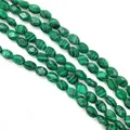 Faceted oval malachite natural stone loose beads with green banded textures for DIY jewelry - Malachite