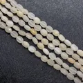 Faceted oval cream and peach moonstone beads for DIY jewelry necklace making - Size 17