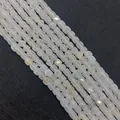 Snoer van 8mm drakenader agaat kubuskraal in doorschijnend wit voor DIY-sieraden maken - Lichtgrijs
