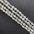 Faceted oval white turquoise howlite loose beads with gray veining for jewelry DIY - Howlite