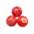 Red agate cabochon stones with white veining for DIY jewelry making and ring settings - 4mm / Size 12