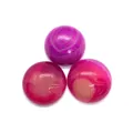 Set of three rose red carnelian agate cabochons with natural banded textures for jewelry DIY - 10mm (1 Piece) / Rose Red Agate