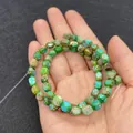 Unregelmäßige 5x7mm Kaiserstein Perlen mit natürlichen grün-blauen Steintexturen - Smaragd Himmelblau Mix