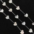 Entenförmige weiße Perlmuttschalen-Perlen mit irisierendem Glanz für DIY-Schmuck - Entenform (Nr. 3)