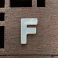 Natural white mother of pearl letter F bead for handmade DIY jewelry necklace making - Letter F