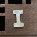Natural white mother of pearl alphabet bead letter I for DIY jewelry making - Letter I