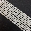 Lustrous white teardrop-shaped natural shell loose beads for DIY jewelry making - Large Teardrop Shape