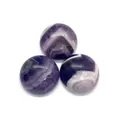 Polished Chevron Amethyst cabochons with purple and white quartz patterns for DIY jewelry - 4mm / Purple Crystal