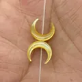 Gelbe Perlmutt-Anhänger in Mondform 10mm für handgefertigte DIY-Halsketten und Schmuck - 10mm