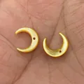 Goldene Perlmuttperlen in Mondsichelform mit schillerndem Glanz für DIY Schmuckdesign - 10mm / Gelber Stil (Stil 2)