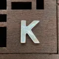 Natural white mop shell letter K bead for DIY handmade necklace jewelry crafts - Letter K