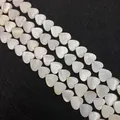 Perline in madreperla bianca a forma di cuore con riflessi per gioielli DIY - Stile Cuore