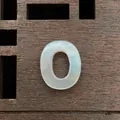 Natural white shell letter bead for DIY jewelry, alphabet A-Z round mother of pearl charm - Letter O
