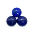 Three deep blue lapis lazuli round cabochon stones for DIY jewelry making - 4mm / Lapis Lazuli