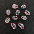 Conchiglie naturali con motivi mandala boho per creazione di gioielli set da 9 - Stile 10 (Dipinto a Mano Bohémien) / Set da 20 Pezzi