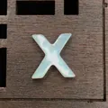 Natural white mother of pearl shell letter X bead for DIY jewelry and necklaces - Letter X