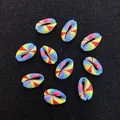 Perline in conchiglia a spirale arcobaleno per gioielli fai-da-te e bracciali - Stile 12 (Spirale Multicolore) / Set da 20 Pezzi