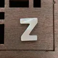 Natural white mother of pearl shell letter Z bead for DIY jewelry and necklaces - Letter Z
