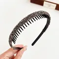 Cerchietto con strass grigio scuro e denti antiscivolo per una tenuta sicura - Grigio