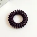 Élastique à cheveux spirale bordeaux mat, design cordon de téléphone sans trace - Violet foncé