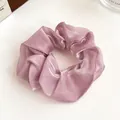 Chouchou élégant violet lavande avec reflets nacrés en tissu organza à haute élasticité - Violet Pâte de Haricot