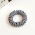 Élastique à cheveux spirale gris mat à haute élasticité pour queue de cheval sans trace - Gris clair