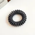 Élastique à cheveux noir mat en spirale de type cordon de téléphone haute élasticité - Gris clair