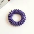 Élastique à cheveux spirale violet mat avec design fil de téléphone pour queue de cheval - Violet Vif